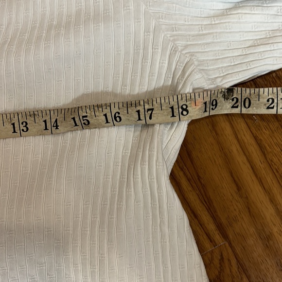 SOFT Surroundings White Knit V-Neck Contrast Trim Rossi Tunic Size Large - Picture 6 of 9